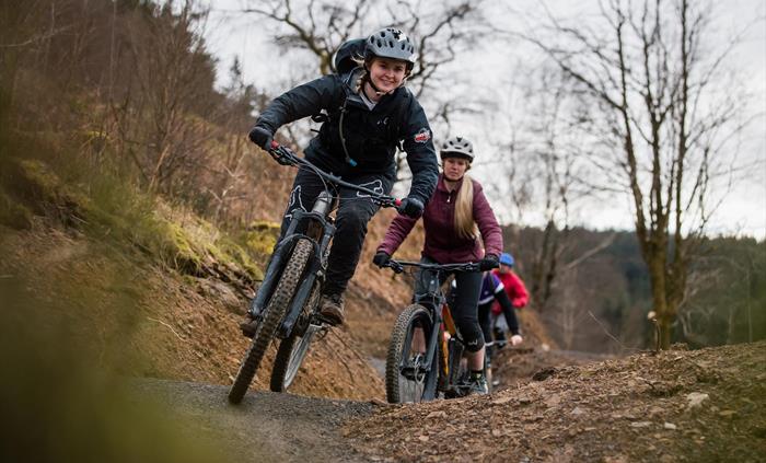 Guided mountain bike activity